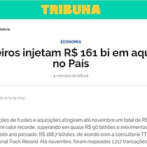 Estrangeiros injetam R$ 161 bi em aquisies no Pas